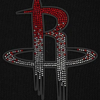 Women's Pro Standard Black Houston Rockets Jewels Cropped Pullover Hoodie