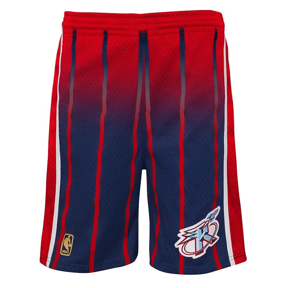 Short Houston Rockets 1996/97 Hardwood Classics Fadeaway Reload 3.0 Swingman pour jeune Mitchell & Ness bleu marine/rouge
