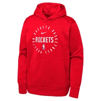 Youth Nike Red Houston Rockets Performance Practice Spotlight Pullover Hoodie