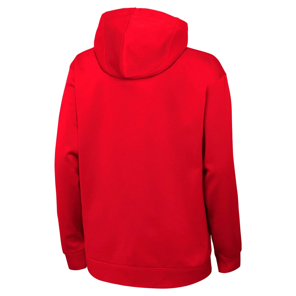 Youth Nike Red Houston Rockets Performance Practice Spotlight Pullover Hoodie