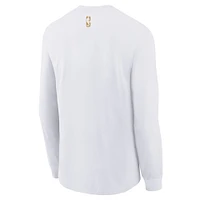 Youth Nike  White Houston Rockets 2024/25 City Edition Wordmark Performance Long Sleeve T-Shirt
