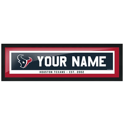 Houston Texans - 6'' x 22'' Art Encadré Personnalisé