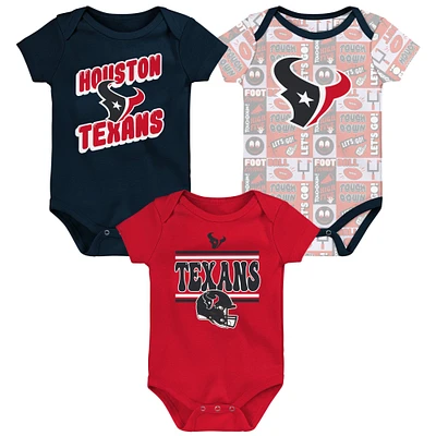 Ensemble de trois bodies pour bébé Houston Texans Play Day