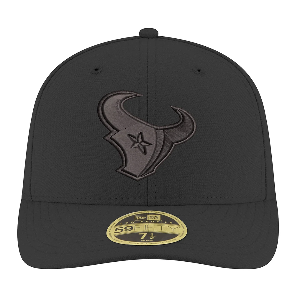 NWE TEXAN BLACK H NEW NFL ON LOW PROFILE 59FIFTY II HATMENLOP