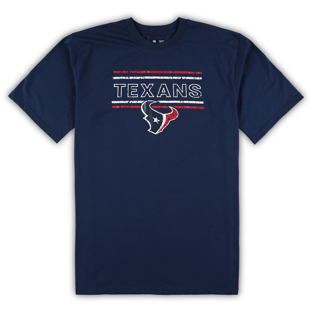 Men's Concepts Sport Navy/Red Houston Texans Big & Tall Flannel Sleep Set