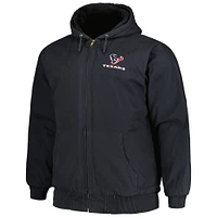Men's Dunbrooke Charcoal Houston Texans Big & Tall Dakota Canvas Hoodie Full-Zip Jacket