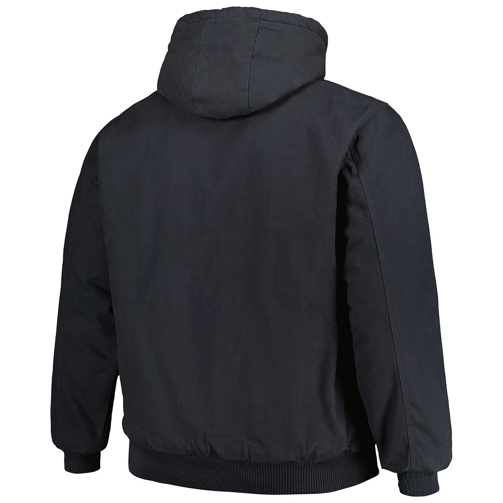 Men's Dunbrooke Charcoal Houston Texans Big & Tall Dakota Canvas Hoodie Full-Zip Jacket
