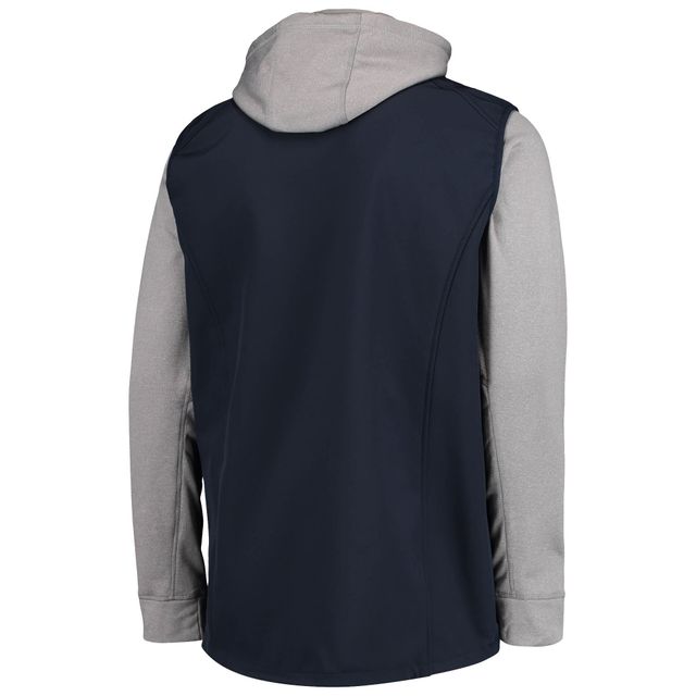 Veste à capuche zippée intégrale bleu marine/gris Houston Texans Dunbrooke pour hommes Tailles Big & Tall Alpha