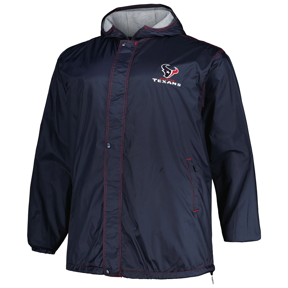 Men's Dunbrooke Navy Houston Texans Big & Tall Legacy Stadium Full-Zip Jacket