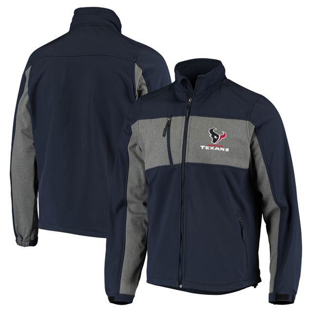 Blouson à fermeture éclair intégrale Dunbrooke Houston Texans Circle Zephyr bleu marine pour homme