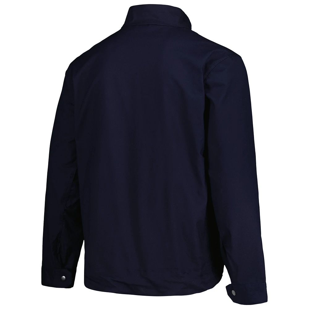 Men's Dunbrooke Navy Houston Texans Journey Workwear Tri-Blend Full-Zip Jacket
