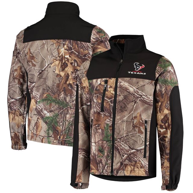 Doudoune Dunbrooke Realtree Camo/Noir pour hommes Houston Texans Circle Hunter Softshell Full-Zip Jacket