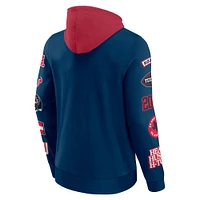 Men's Fanatics  Navy/Cardinal Houston Texans Patched Out Pullover Hoodie