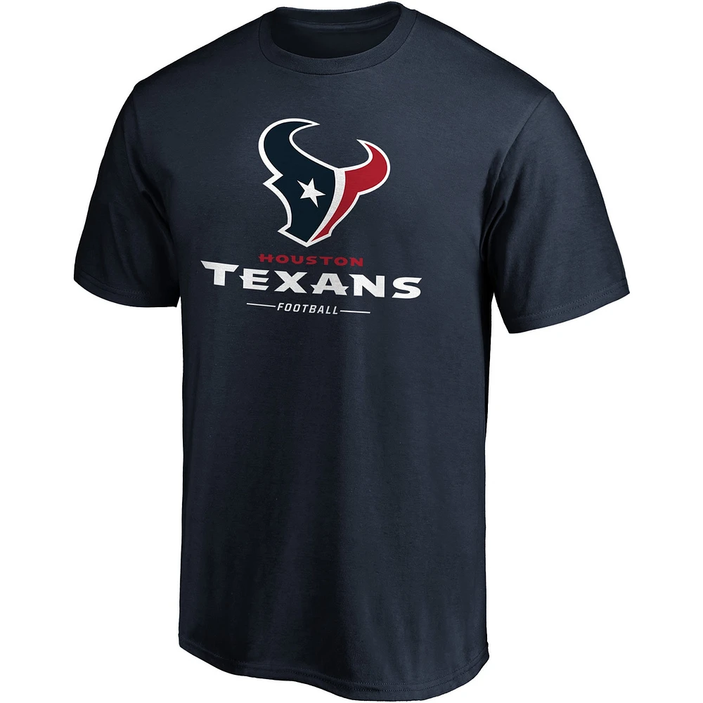Men's Fanatics Navy Houston Texans Big & Tall Team Logo Lockup T-Shirt