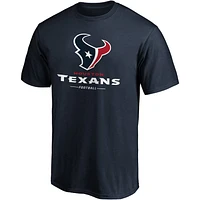 Men's Fanatics Navy Houston Texans Big & Tall Team Logo Lockup T-Shirt
