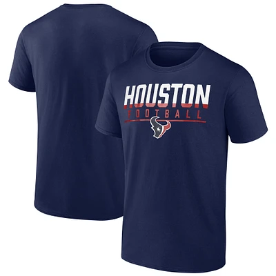 T-shirt Fanatics pour homme bleu marine avec logo bloqué des Houston Texans