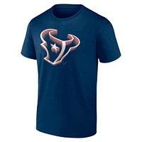 Men's Fanatics Navy Houston Texans Chrome Dimension T-Shirt
