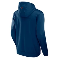 Men's Fanatics Navy Houston Texans Defender Dot Faded Pullover Hoodie