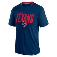 Men's Fanatics Navy Houston Texans Defender Fade Slant T-Shirt