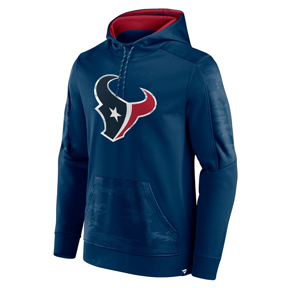 Men's Fanatics Navy Houston Texans On The Ball Pullover Hoodie