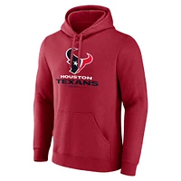 Sweat à capuche rouge Houston Texans Team Lock-Up Fanatics pour hommes