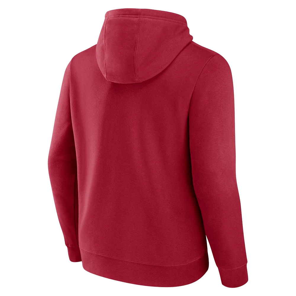 Sweat à capuche rouge Houston Texans Team Lock-Up Fanatics pour hommes