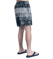 Men's G-III Sports by Carl Banks  Navy/Gray Houston Texans Horizon Volley Swim Shorts