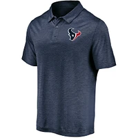Men's Majestic Navy Houston Texans Iconic Striated Polo