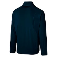 Men's Navy Houston Texans Grind Iron Quarter-Zip Top