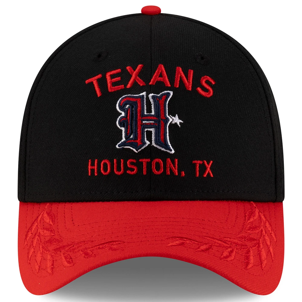 Men's New Era Black/Red Houston Texans 2025 NFL Draft 39THIRTY Flex Hat