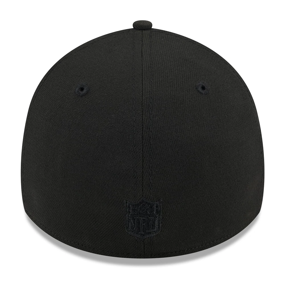 Men's New Era Black Houston Texans on 39THIRTY Flex Hat