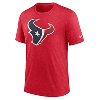 Men's Nike Heather Maroon Houston Texans Rewind Logo Tri-Blend T-Shirt