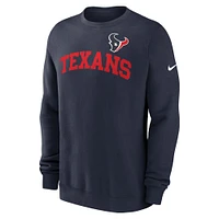 Men's Nike Navy Houston Texans Club Pullover Sweatshirt