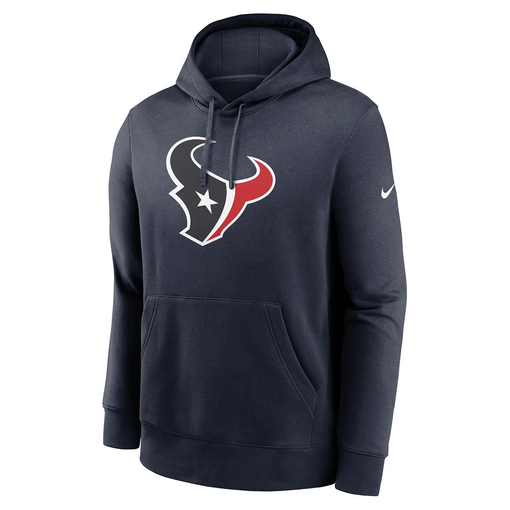 Men's Nike Navy Houston Texans Rewind Club Logo Pullover Hoodie