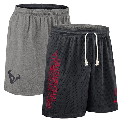 Short de sport réversible Nike bleu marine Houston Texans Sideline pour homme