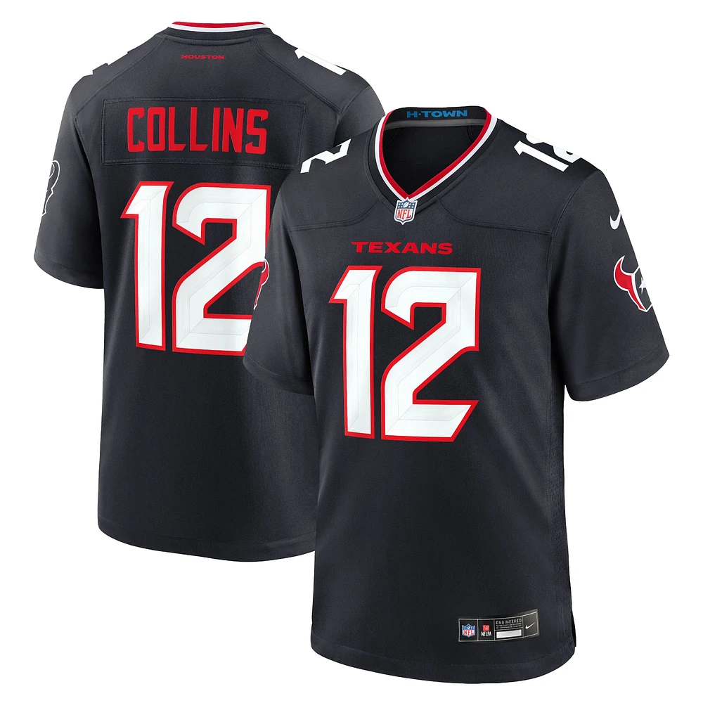 Men's Nike Nico Collins Navy Houston Texans Game Jersey