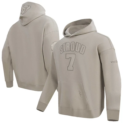 Sweat à capuche Pro Standard C.J. Stroud Tan pour homme avec nom et numéro de joueur des Texans Houston