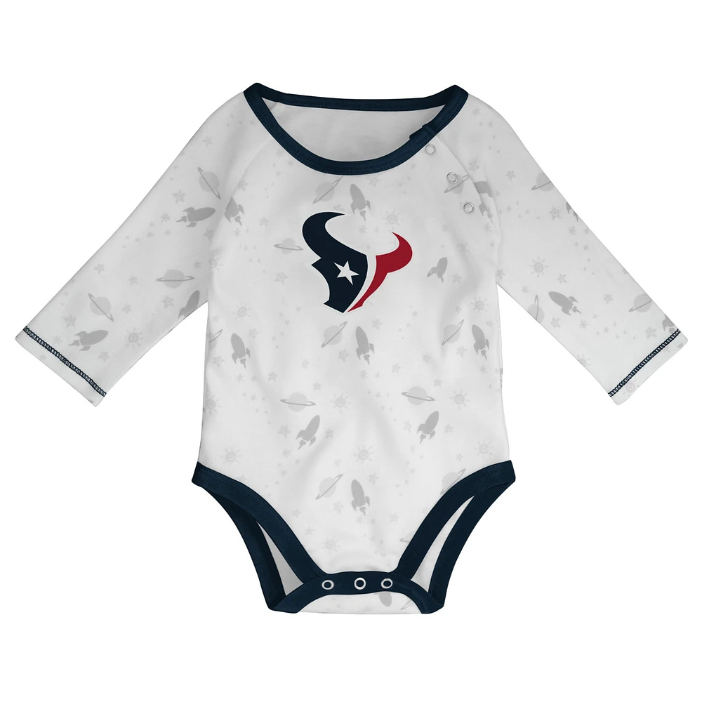 Newborn & Infant White/Navy Houston Texans Dream Team Bodysuit Pants Hat Set