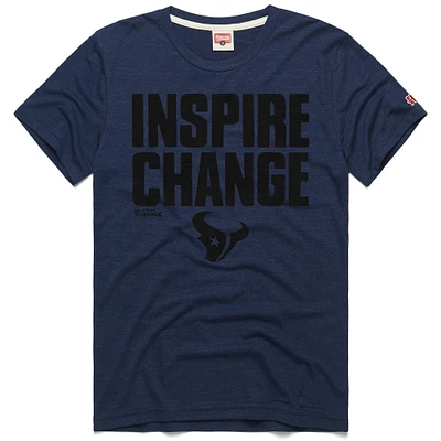 T-shirt unisexe bleu marine Hommage Houston Texans 2024 Inspire Change Tri-Blend