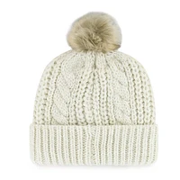 Women's '47  Cream Houston Texans Meeko Cuffed Knit Hat with Pom