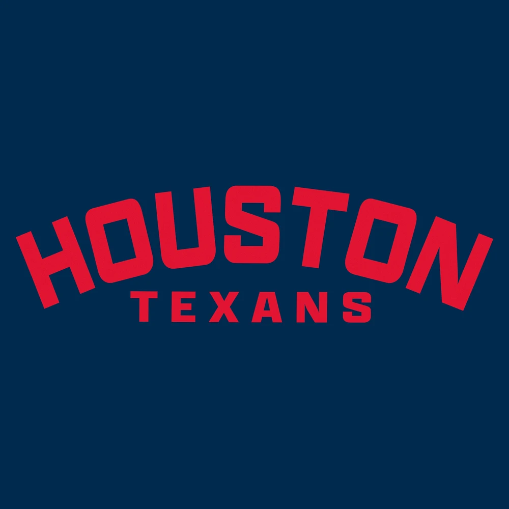 Women's Fanatics Navy/White Houston Texans Backup Option Long Sleeve Hoodie T-Shirt