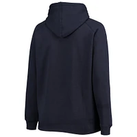 Women's Fanatics Navy Houston Texans Plus First Contact Raglan Pullover Hoodie