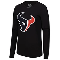 Women's Majestic Threads C.J. Stroud Navy Houston Texans Player Name & Number Long Sleeve T-Shirt