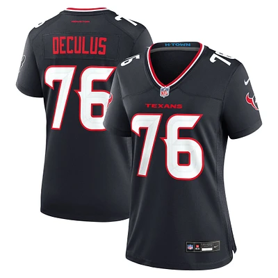 Maillot Nike Austin Deculus bleu marine pour femme des Houston Texans