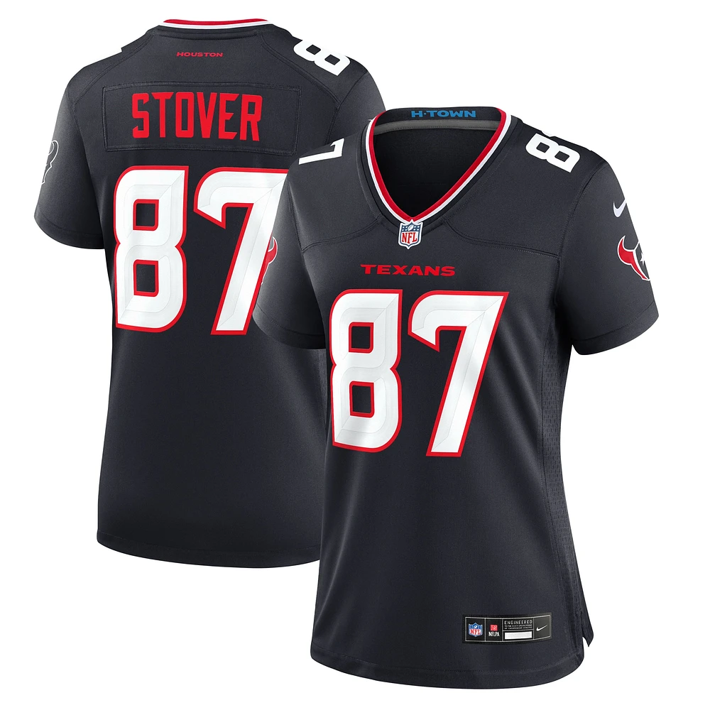 Maillot de match l'équipe des Houston Texans Nike Cade Stover pour femme, bleu marine