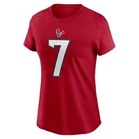 T-shirt Nike C.J. Stroud pour femme avec nom et numéro de joueur des Houston Texans, rouge