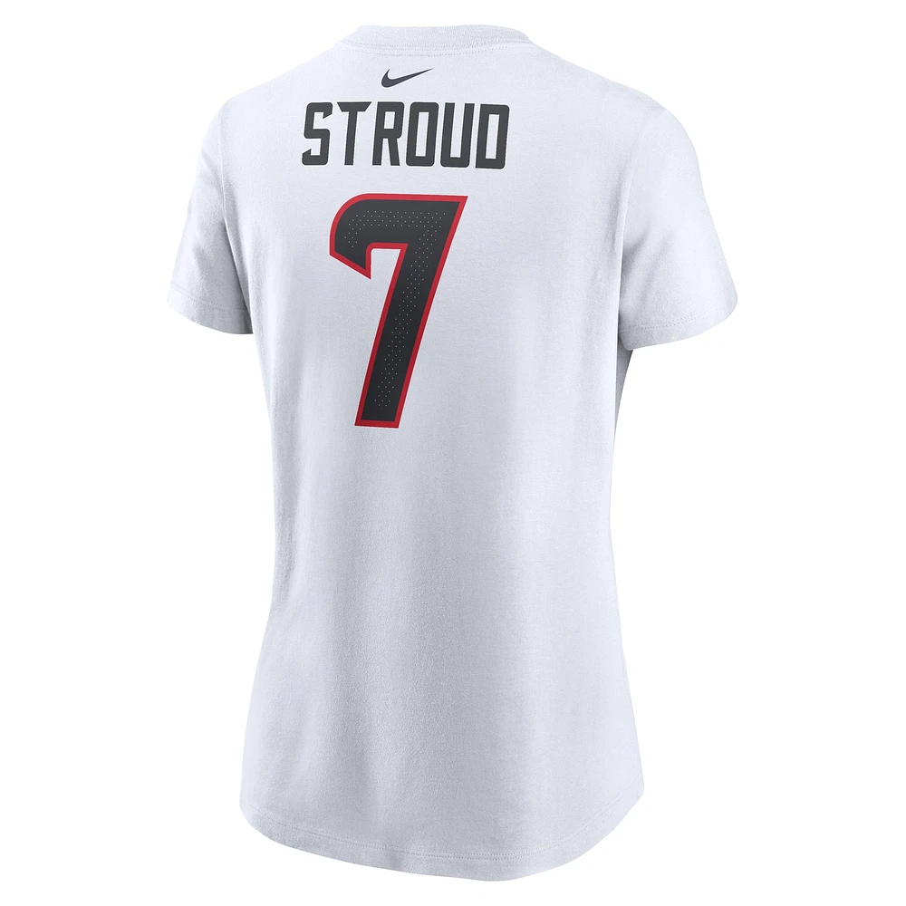 T-shirt Nike C.J. Stroud pour femme avec nom et numéro de joueur des Houston Texans
