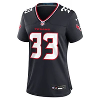 Maillot de match Nike Dare Ogunbowale bleu marine pour femme des Houston Texans