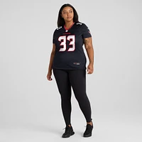 Maillot de match Nike Dare Ogunbowale bleu marine pour femme des Houston Texans