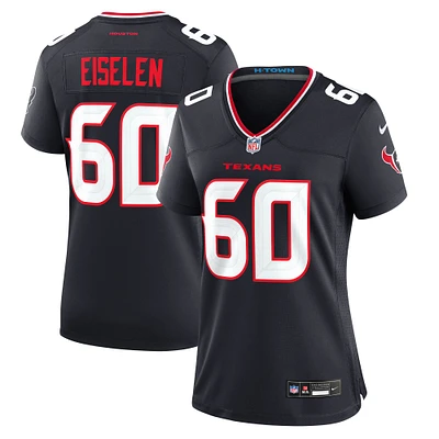 Maillot Nike Dieter Eiselen pour femme, bleu marine, Houston Texans Team Game
